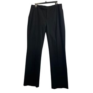 Lauren Ralph Lauren Women Size 8 Black Camaron Flat Front Dress Pants Pockets